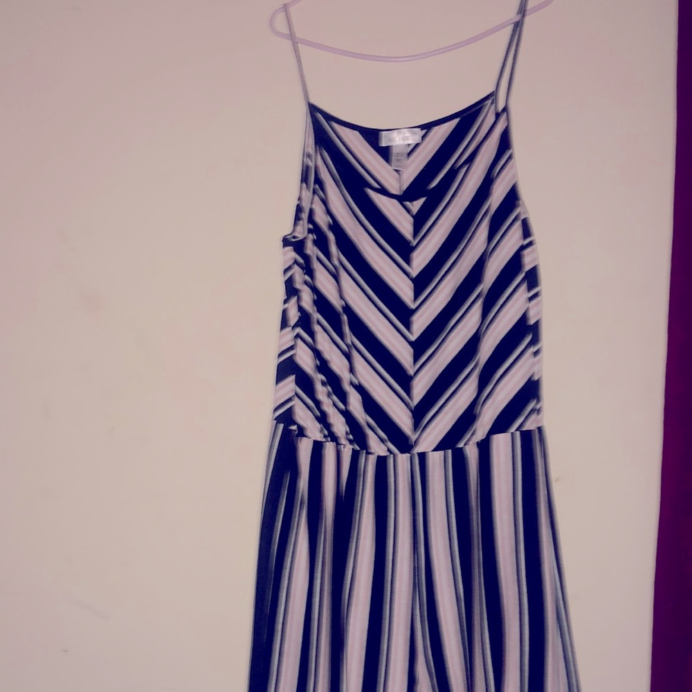 Romper black white and tan size 2X brand just be